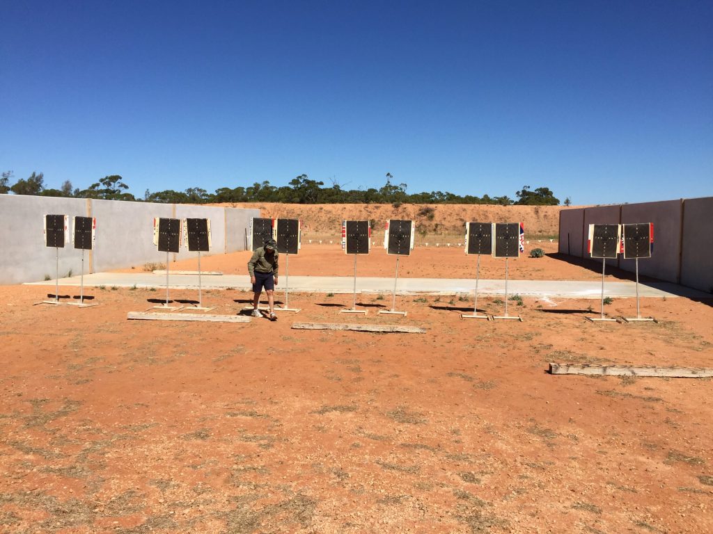 Sunraysia Pistol Club shooting line